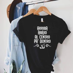 Women's Arriba Abajo Ringer Short Sleeve Graphic T-Shirt - Black